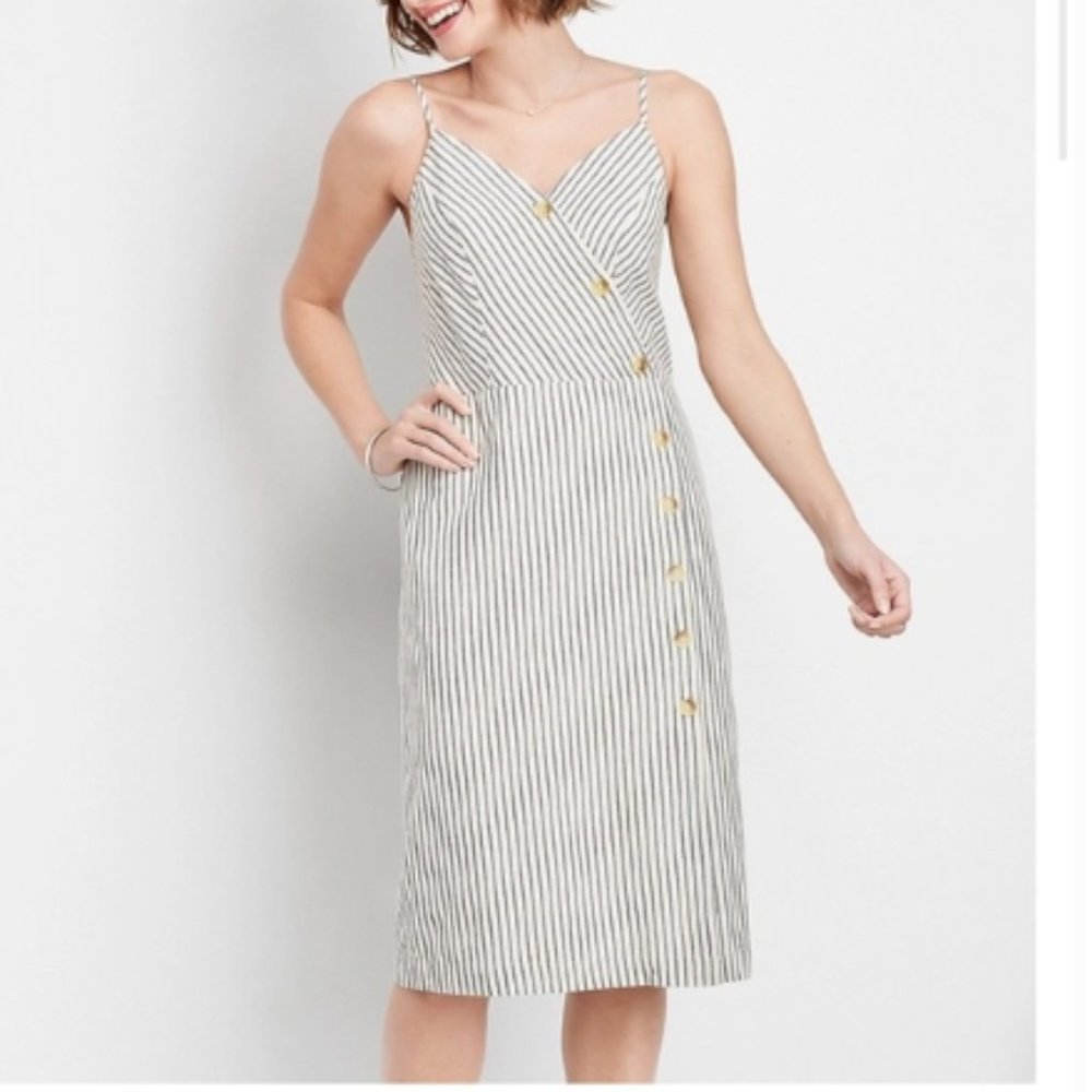 Striped Maurice’s sun dress (1383)🦋
